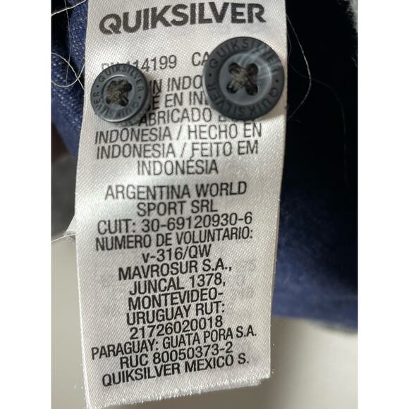 Quiksilver Mens Gray Knit Button Front Shirt Gray Small Slim Fit Double Jungle - Picture 4 of 5